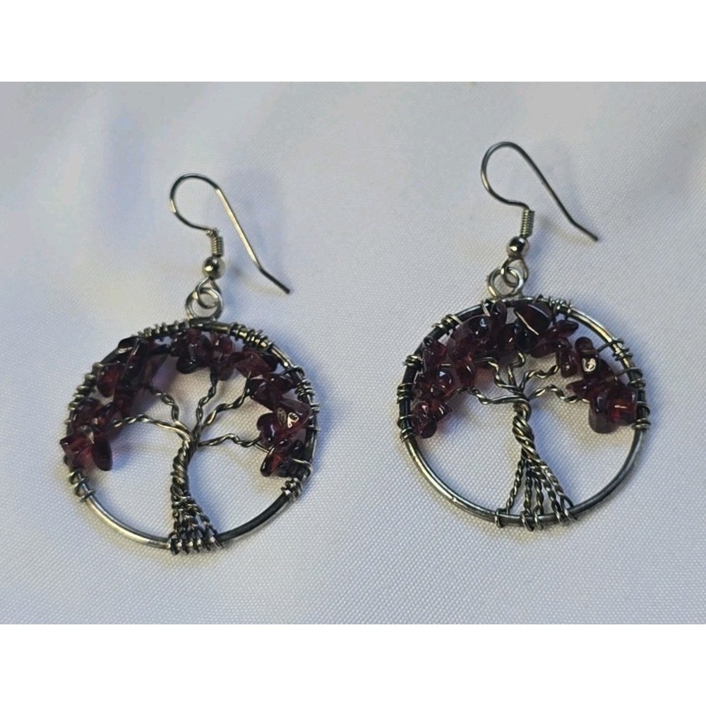 Tree of Life Dangle Earrings Handmade